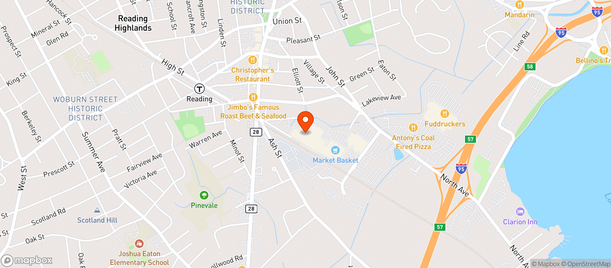 Map showing Liquor Junction