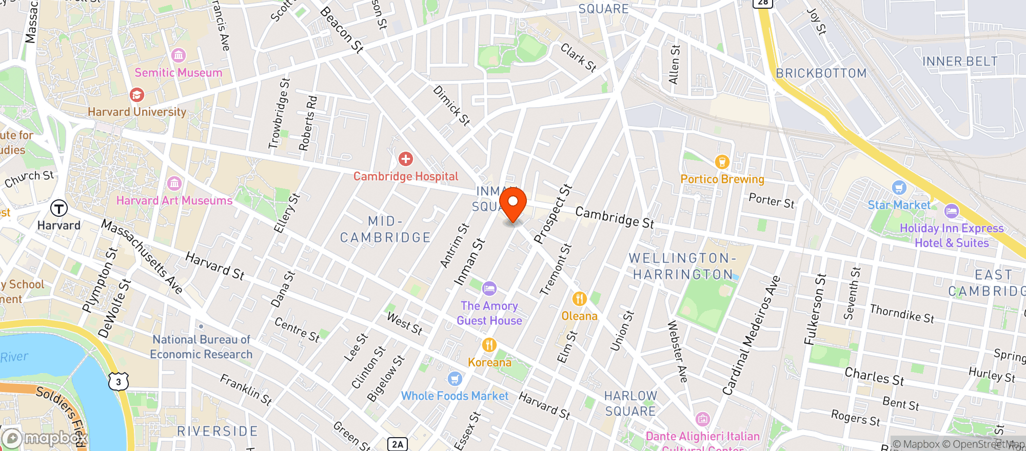 Map showing Ruthies Liquor Store Cambridge