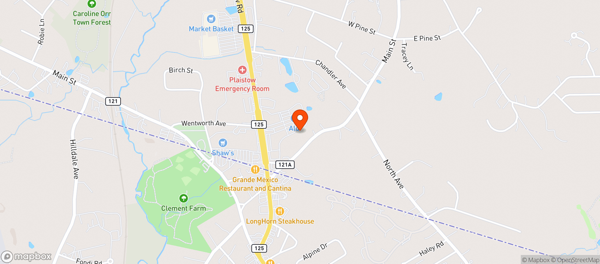 Map showing Gnc