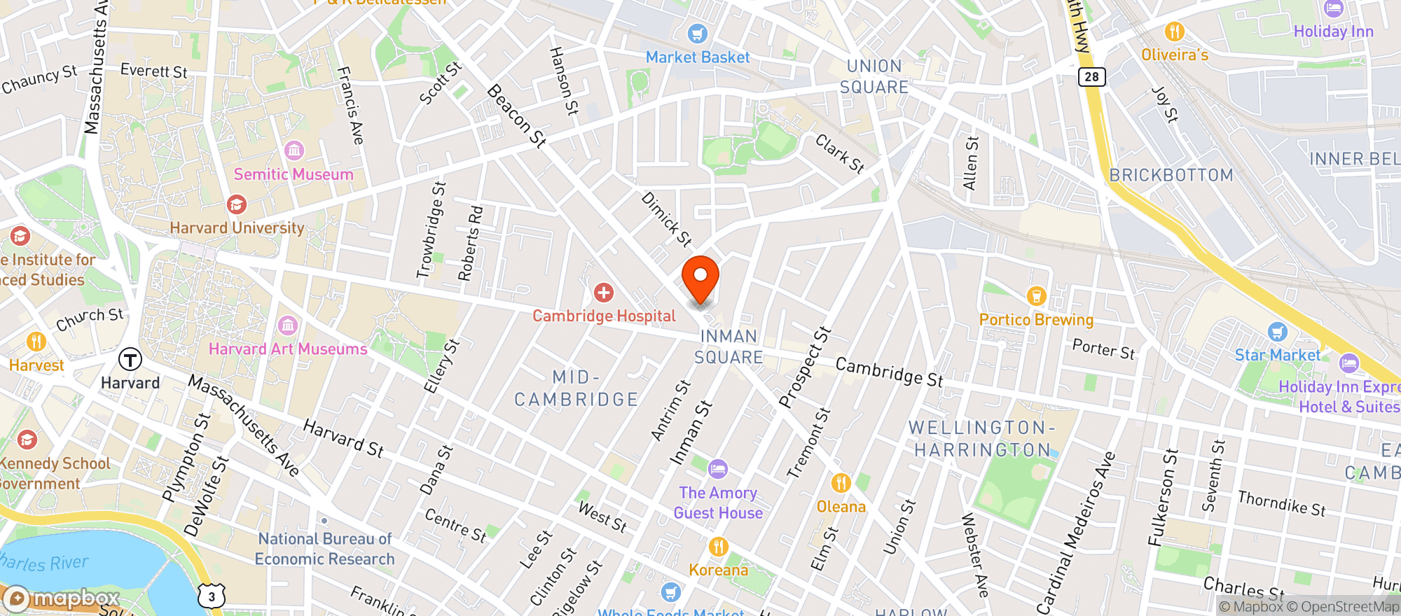 Map showing Trinas Starlite Lounge