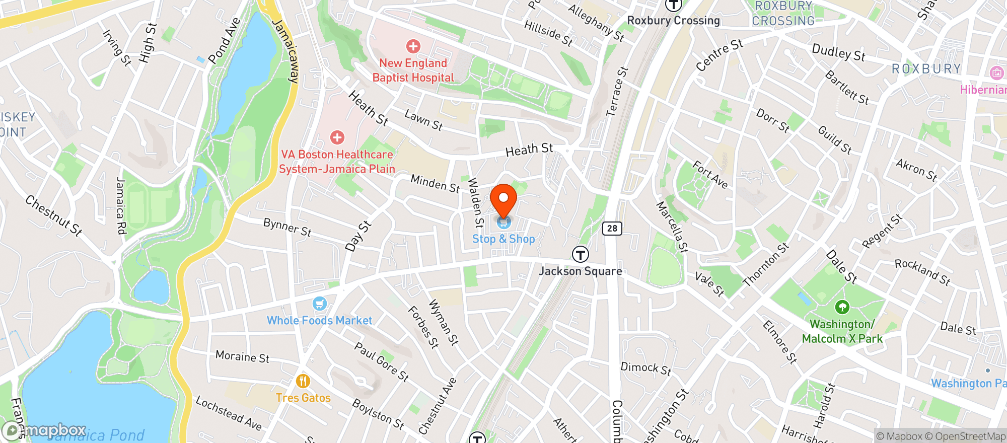 Map showing Stop & Shop - 0075 - Boston