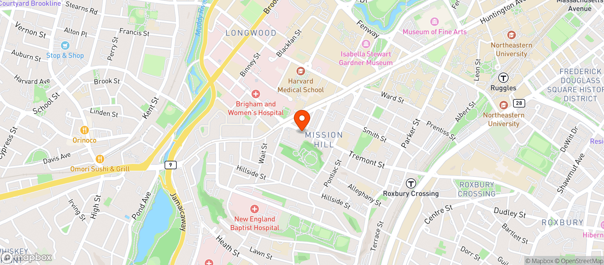 Map showing Stop & Shop - 0412 - Boston