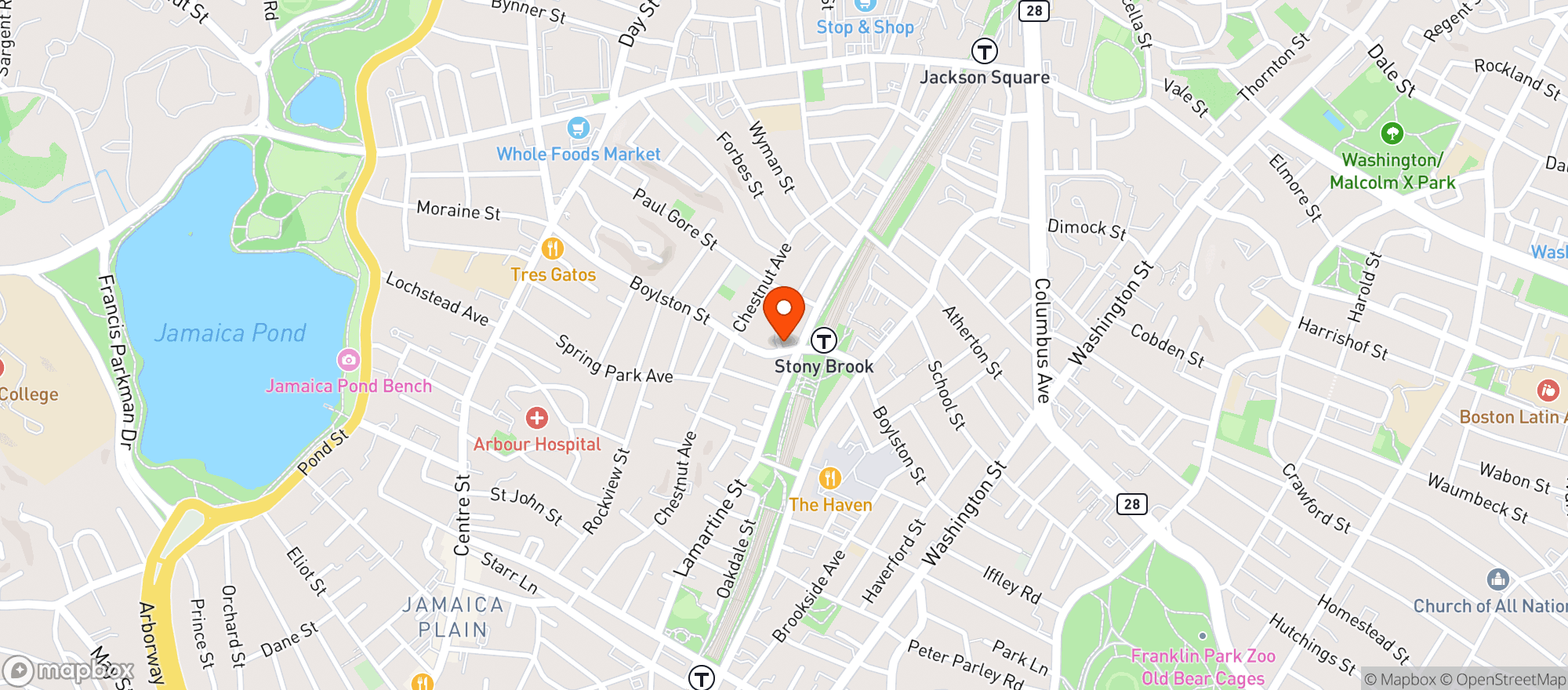 Map showing Stony Brook Wine & Spirits