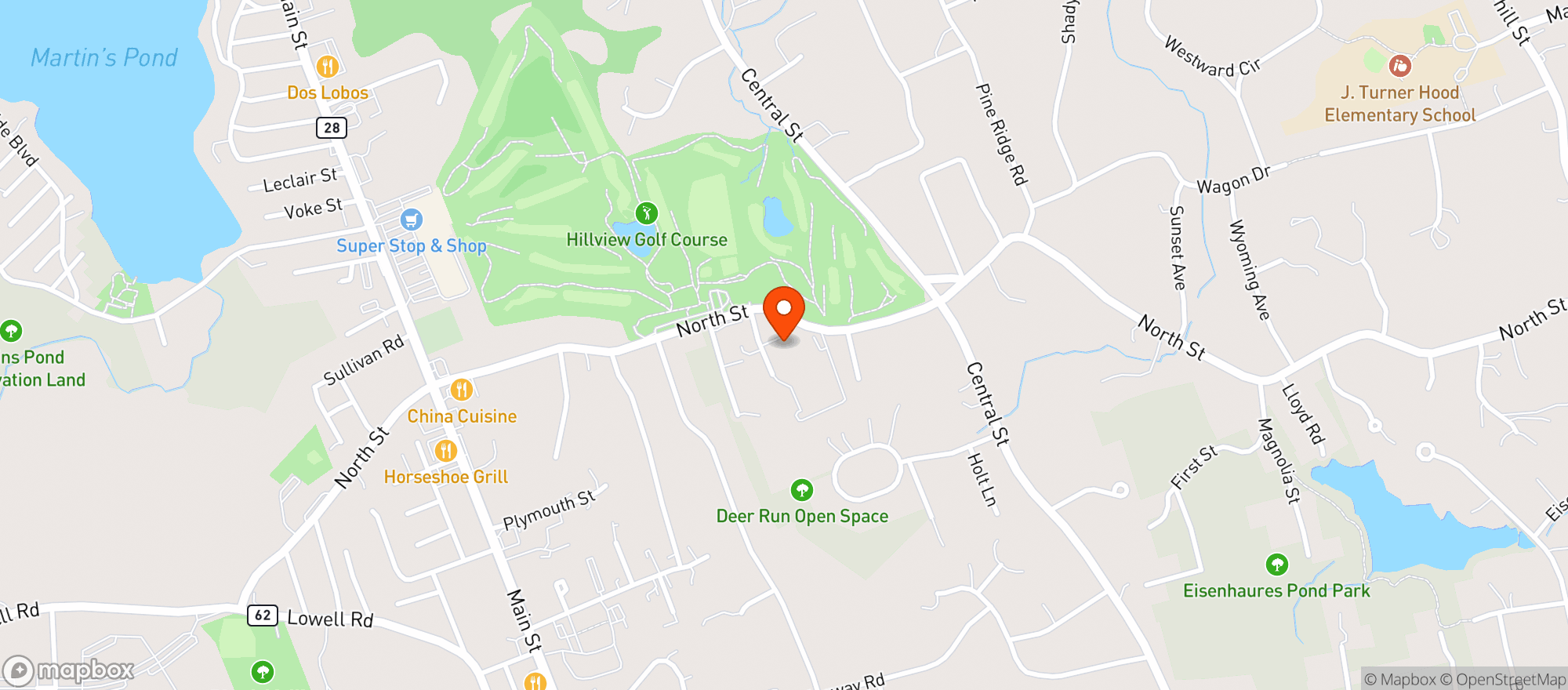 Map showing Moose Lodge