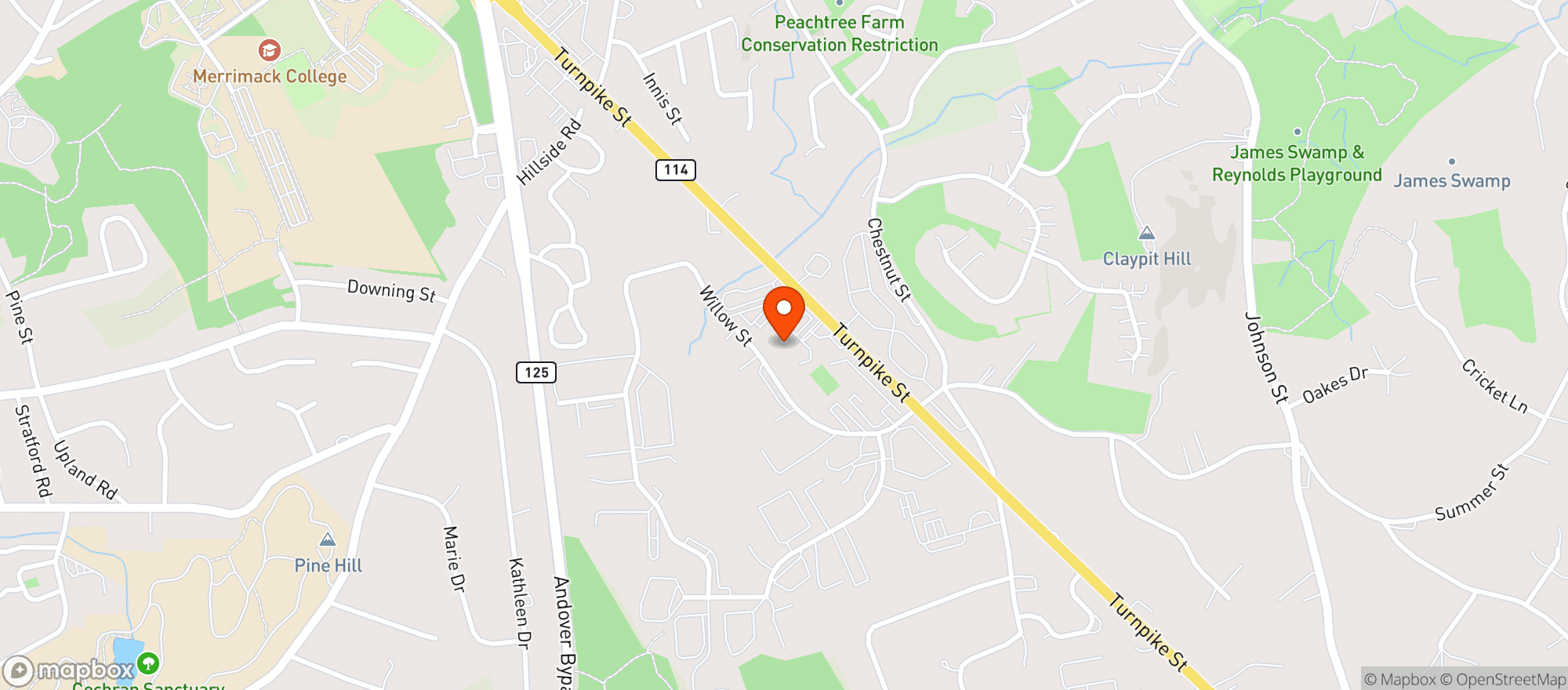 Map showing The Vineyard North Andover (in Stop&Shop)