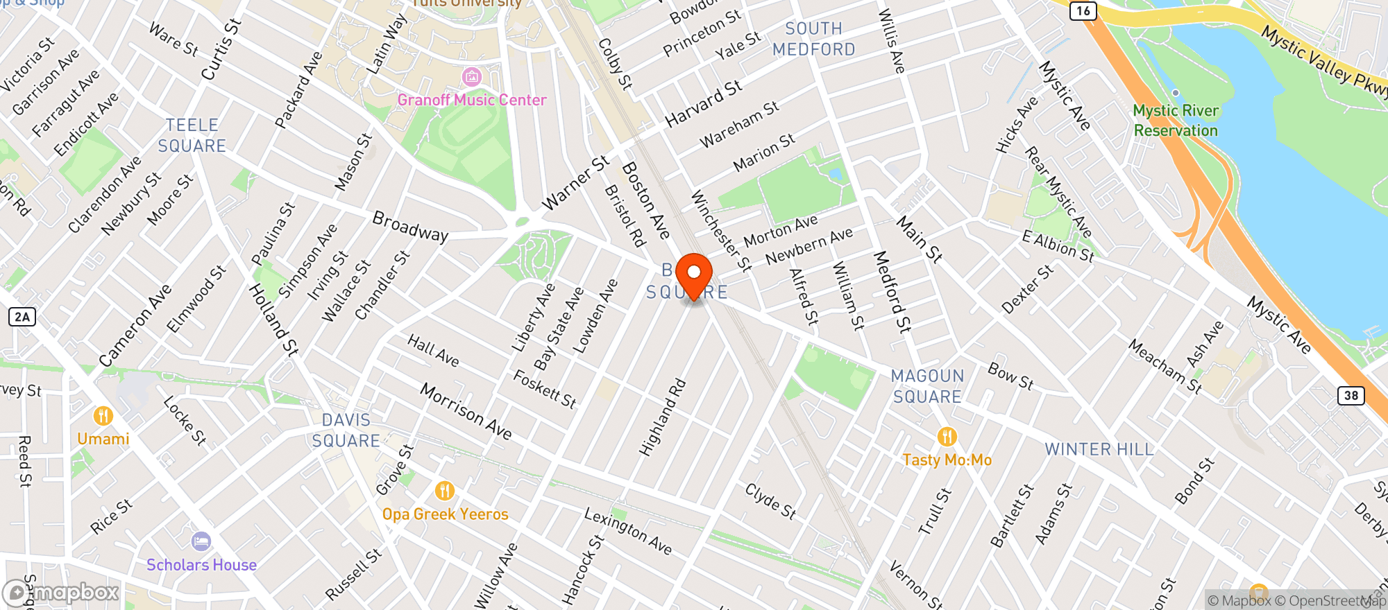 Map showing AVENUE KITCHEN & BAR