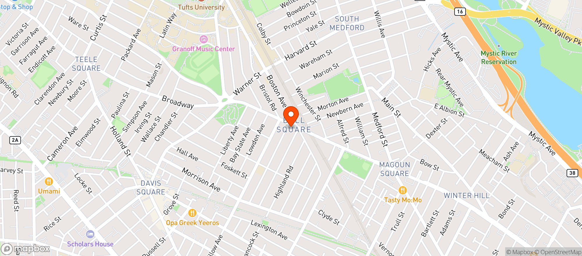 Map showing Blue River Terps - Somerville