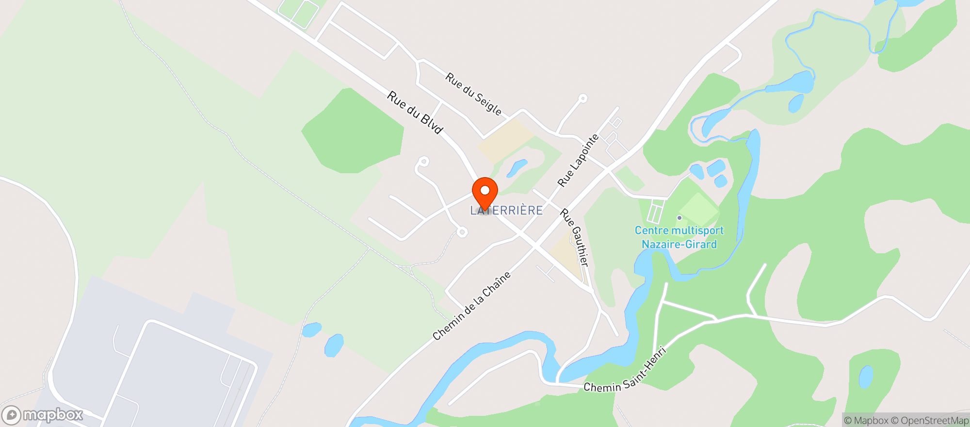 Map showing Station Service Michaud