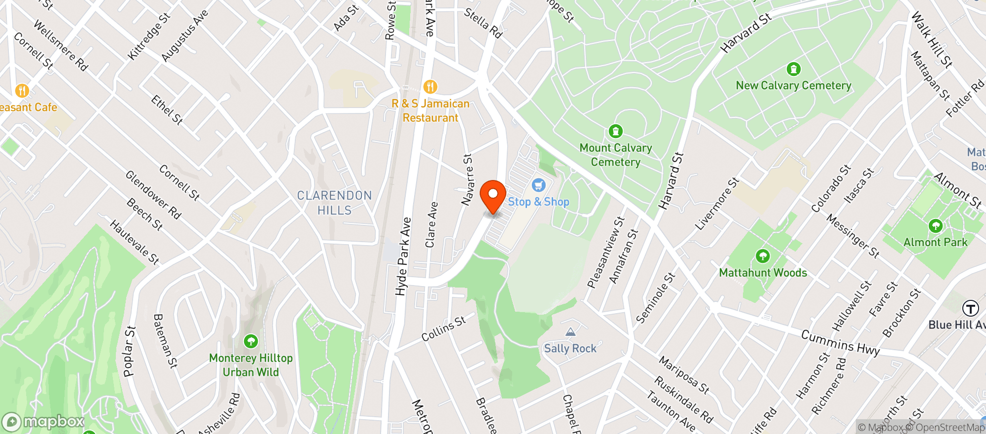 Map showing Stop & Shop - 0004 - Boston