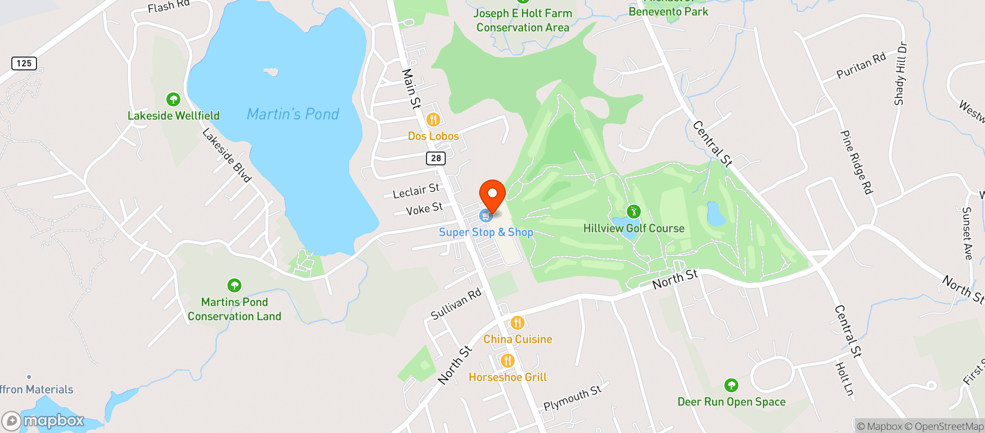 Map showing Stop & Shop #2406