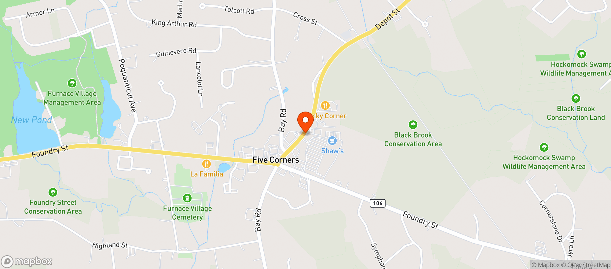 Map showing Shaws - 02408 - N.Easton