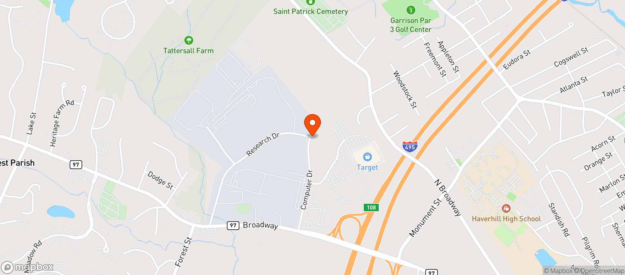 Map showing Target