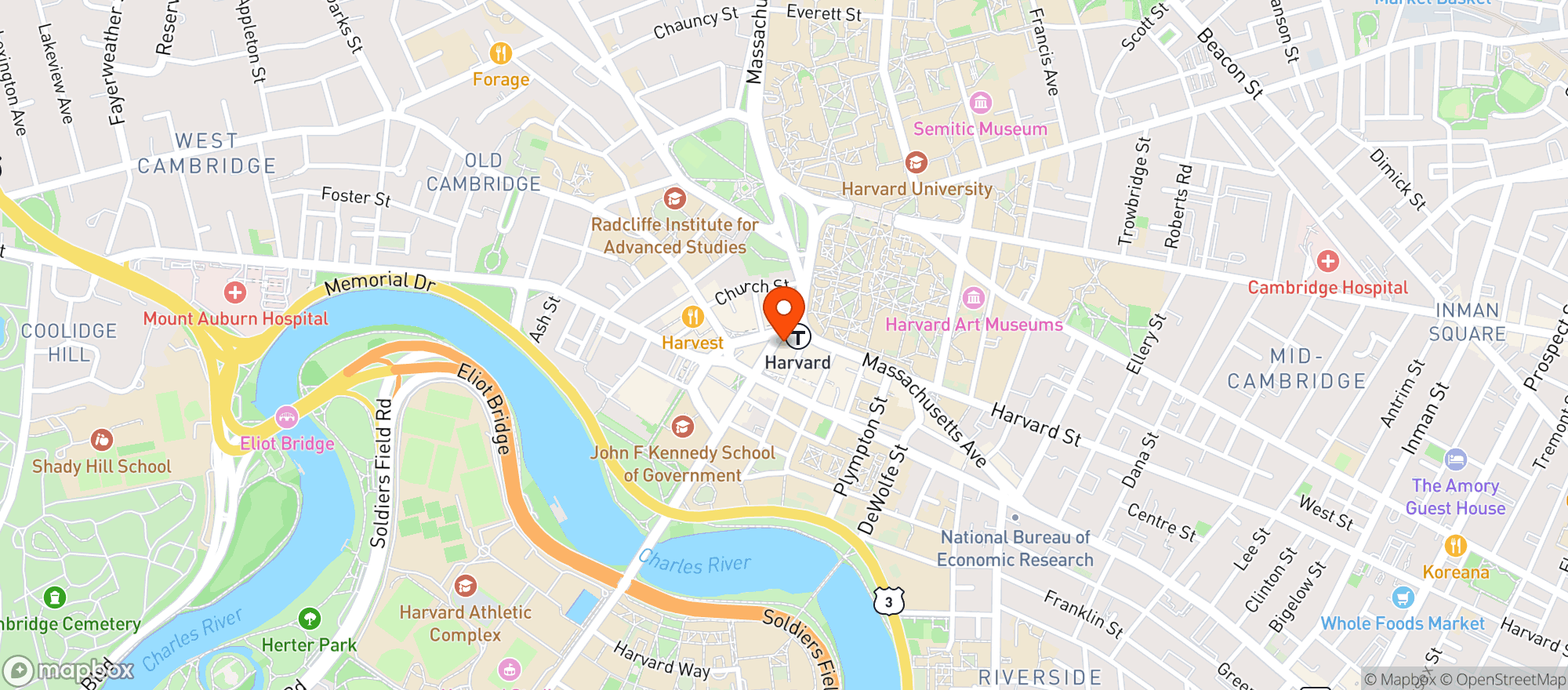 Map showing Russell House Tavern