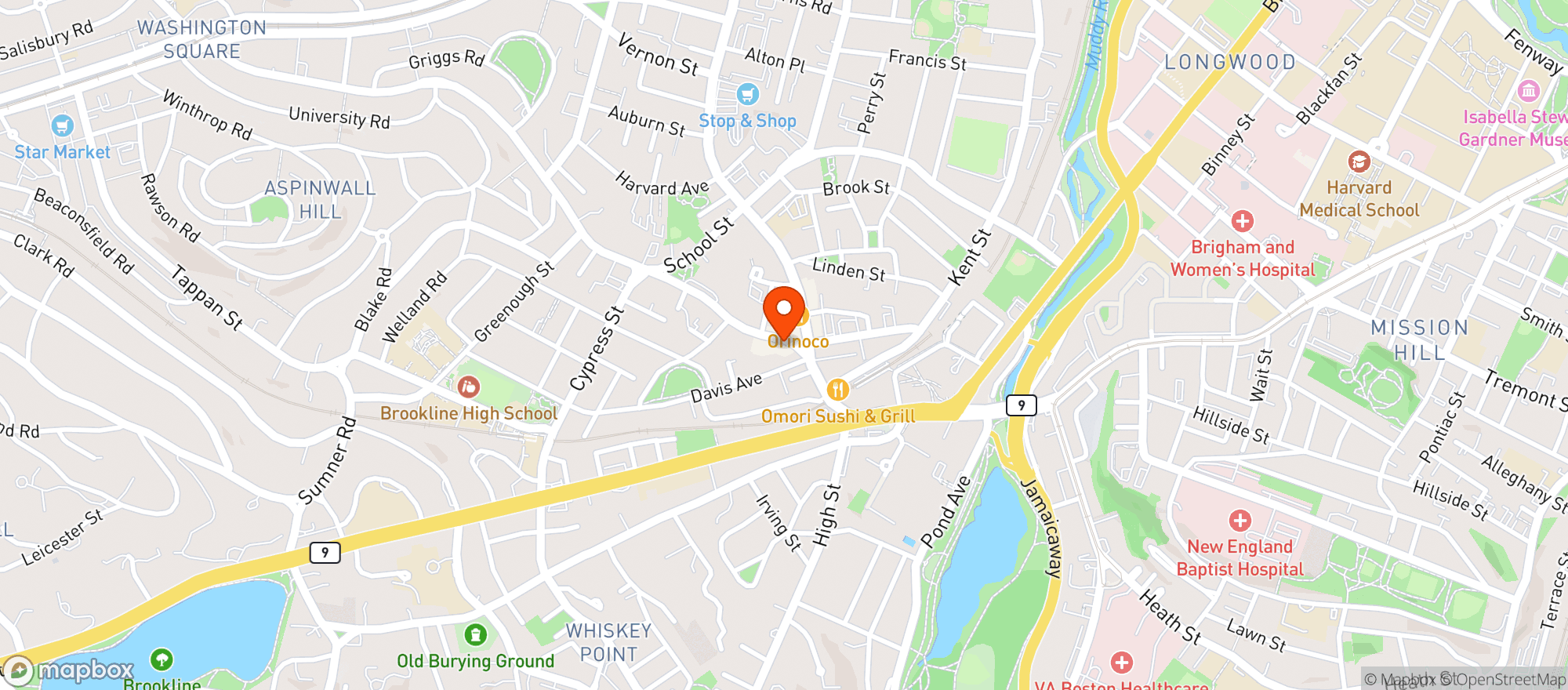 Map showing Curds & Co
