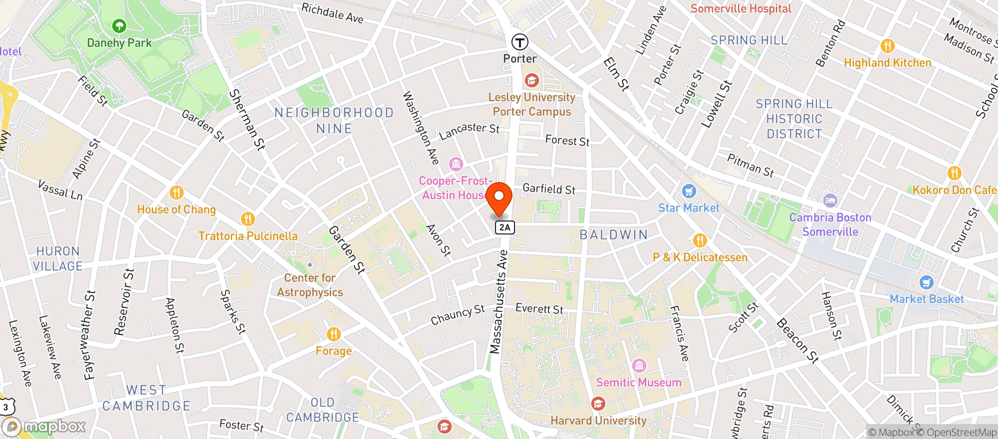 Map showing Barcelona Restaurant & Wine Bar