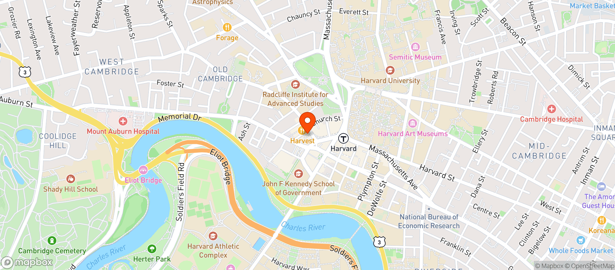Map showing Alden & Harlow
