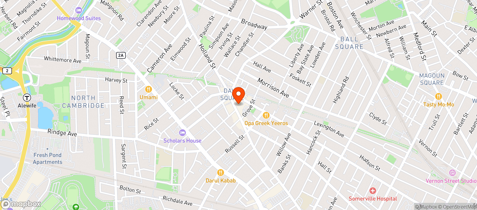 Map showing Foundry On Elm