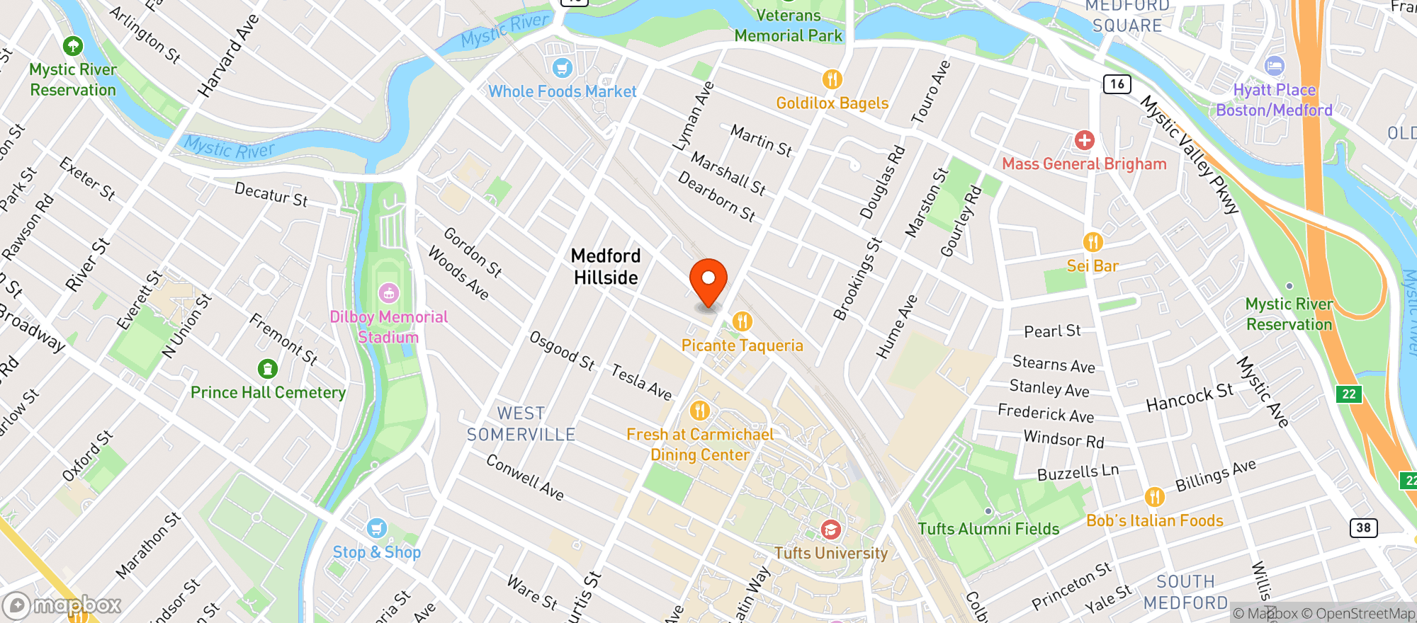 Map showing Hillside Wine & Spirits