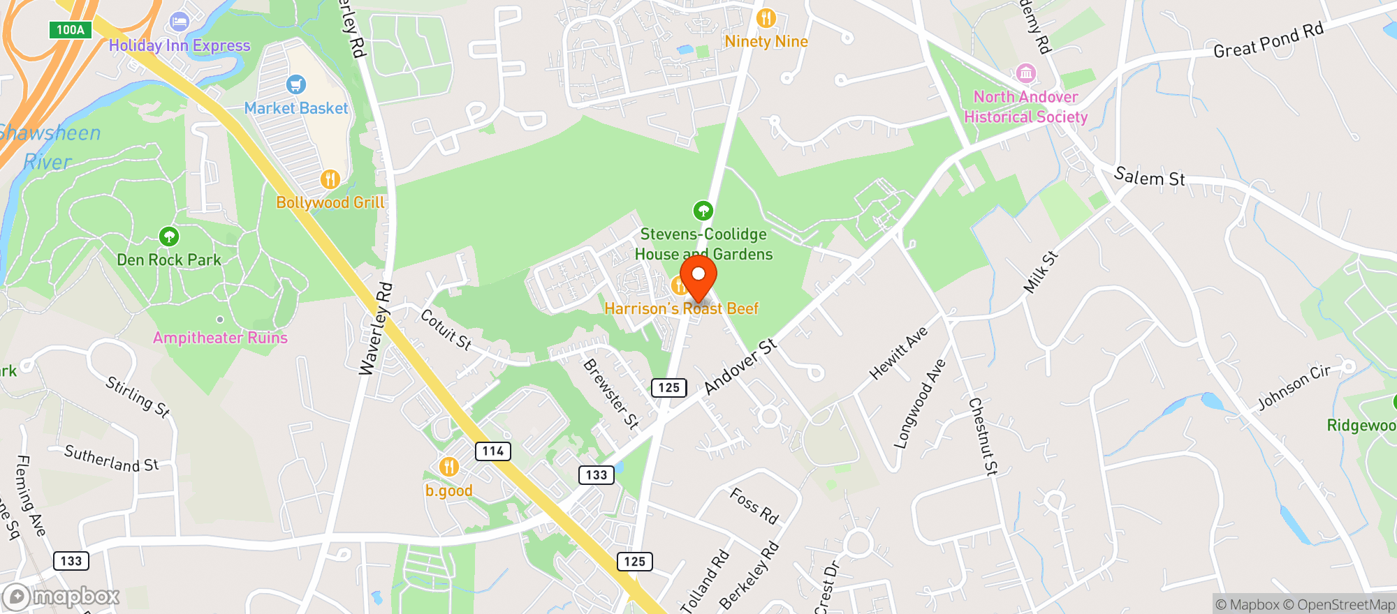 Map showing Richdale North Andover