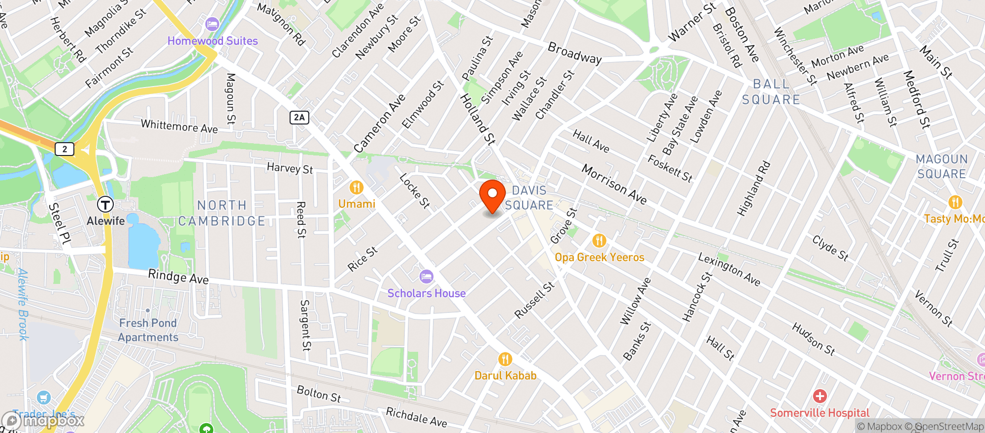 Map showing Flatbread Company