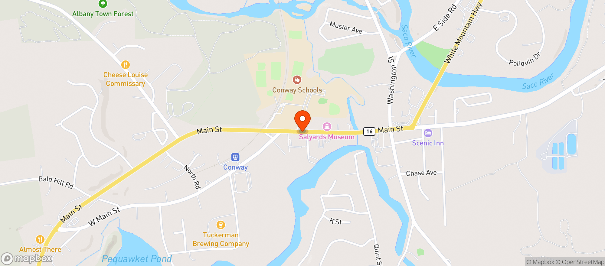 Map showing Casamigos Mexican Restaurant