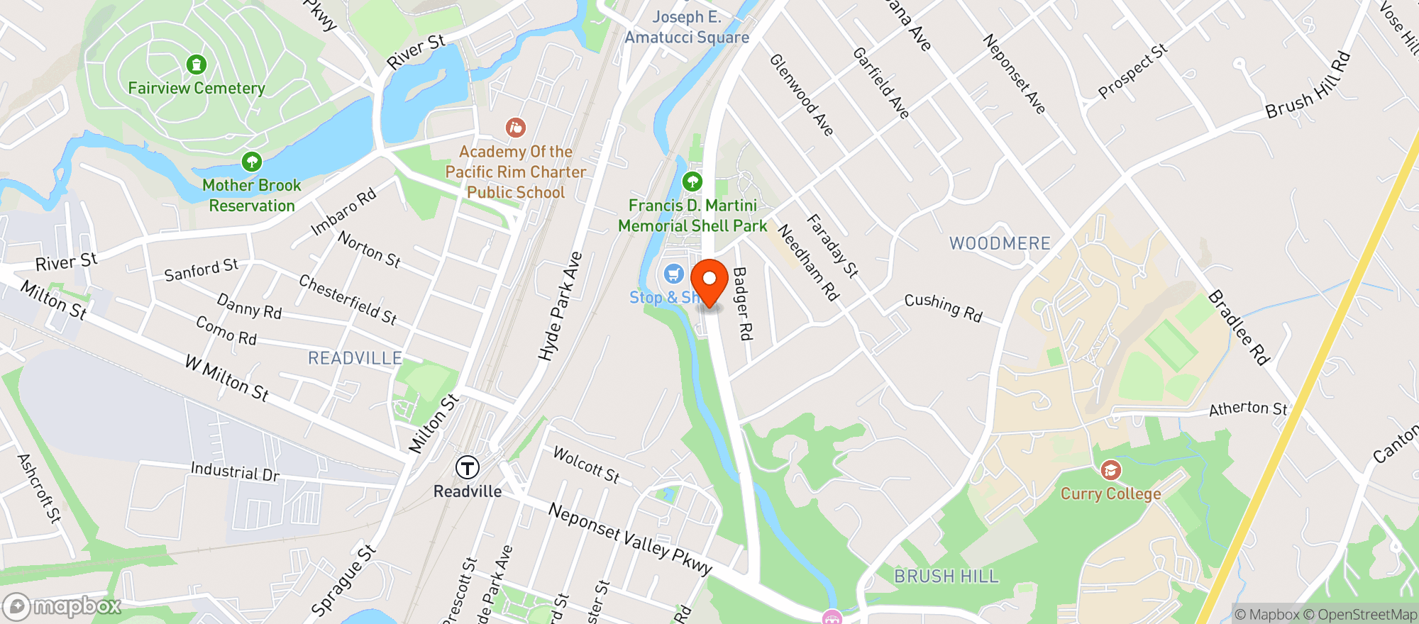 Map showing STOP & SHOP