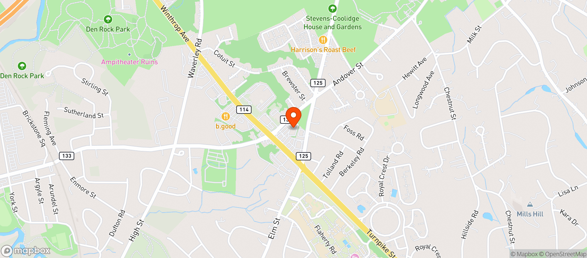 Map showing Den Rock Wine & Spirits