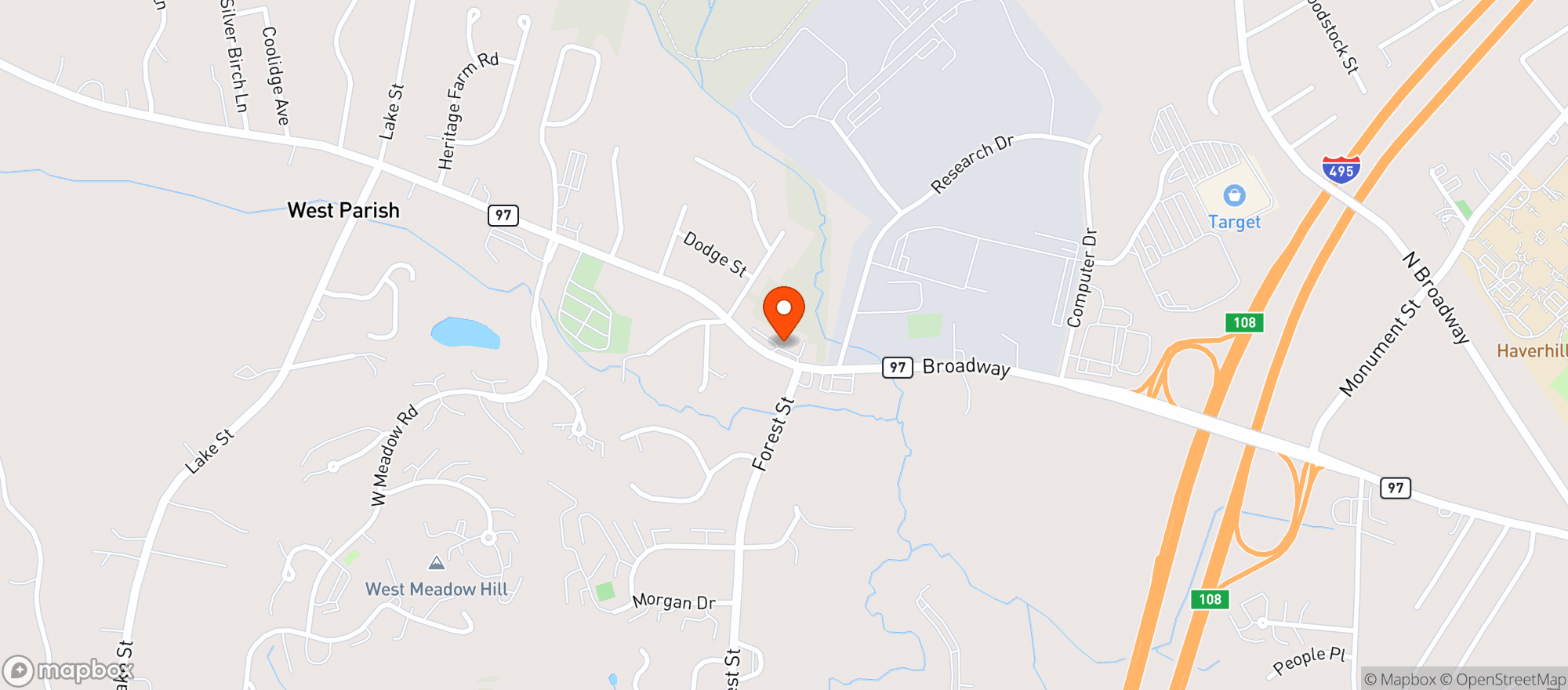 Map showing One Stop Market Haverhill