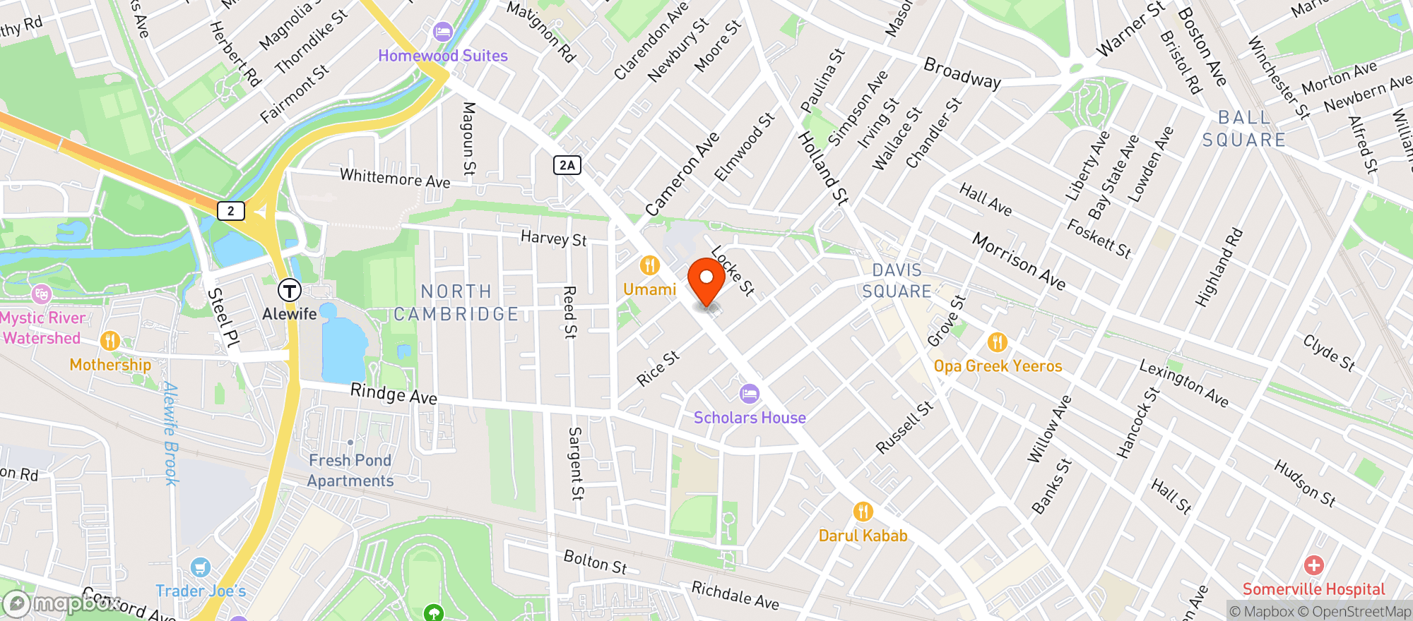 Map showing Momma's Grocery + Wine