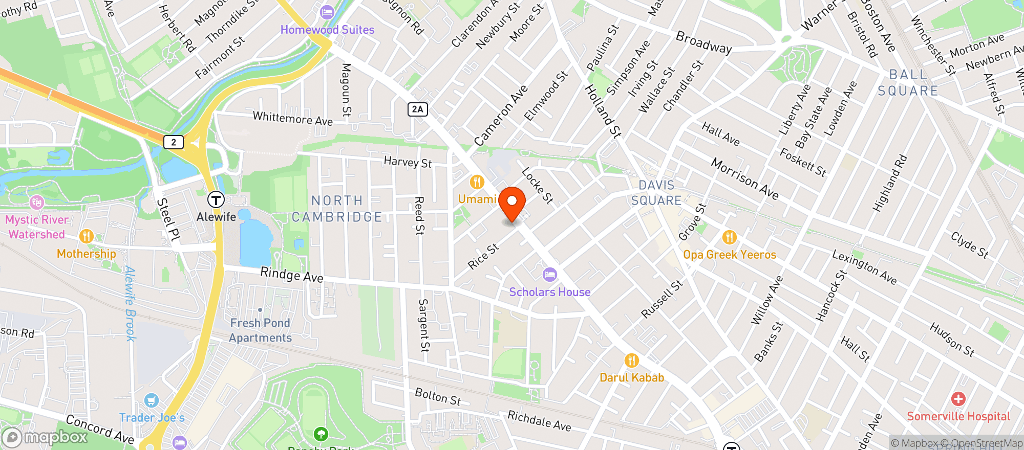 Map showing Franks Steak House