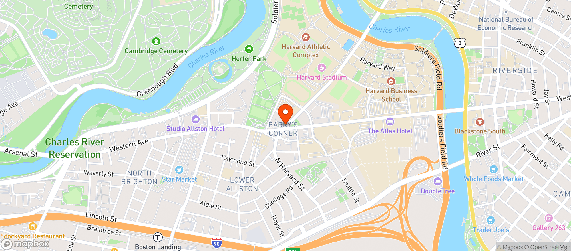 Map showing Trader Joes