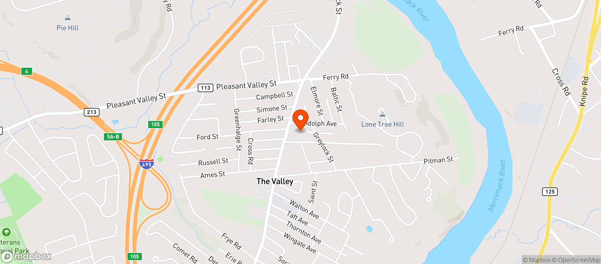 Map showing Neighborhood Convenience Market Methuen