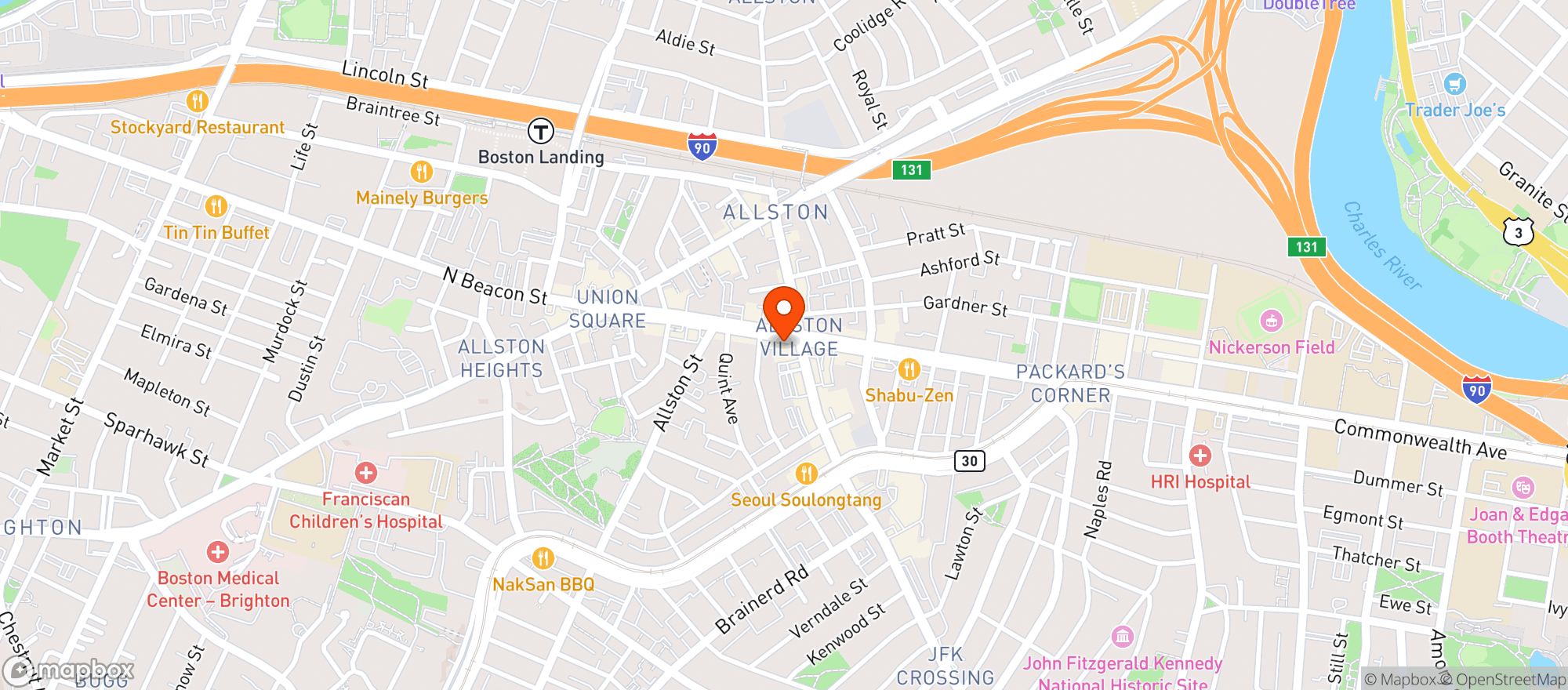 Map showing Brighton Music Hall