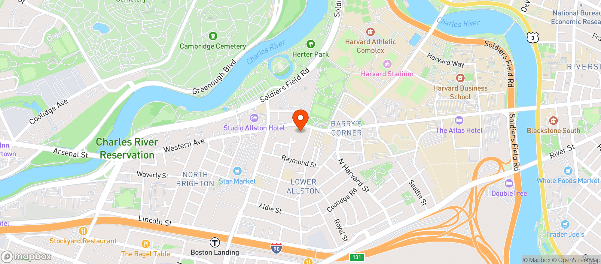 Map showing Fido Pizza