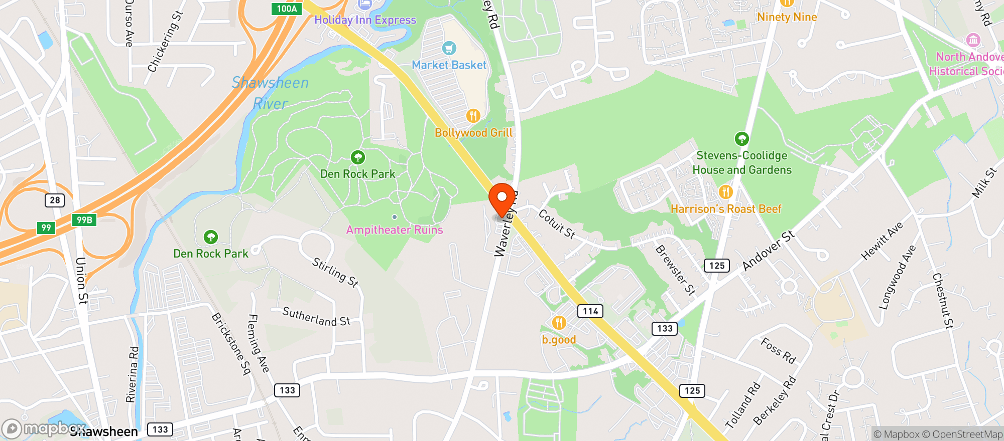 Map showing Vitamin Shoppe - Andover