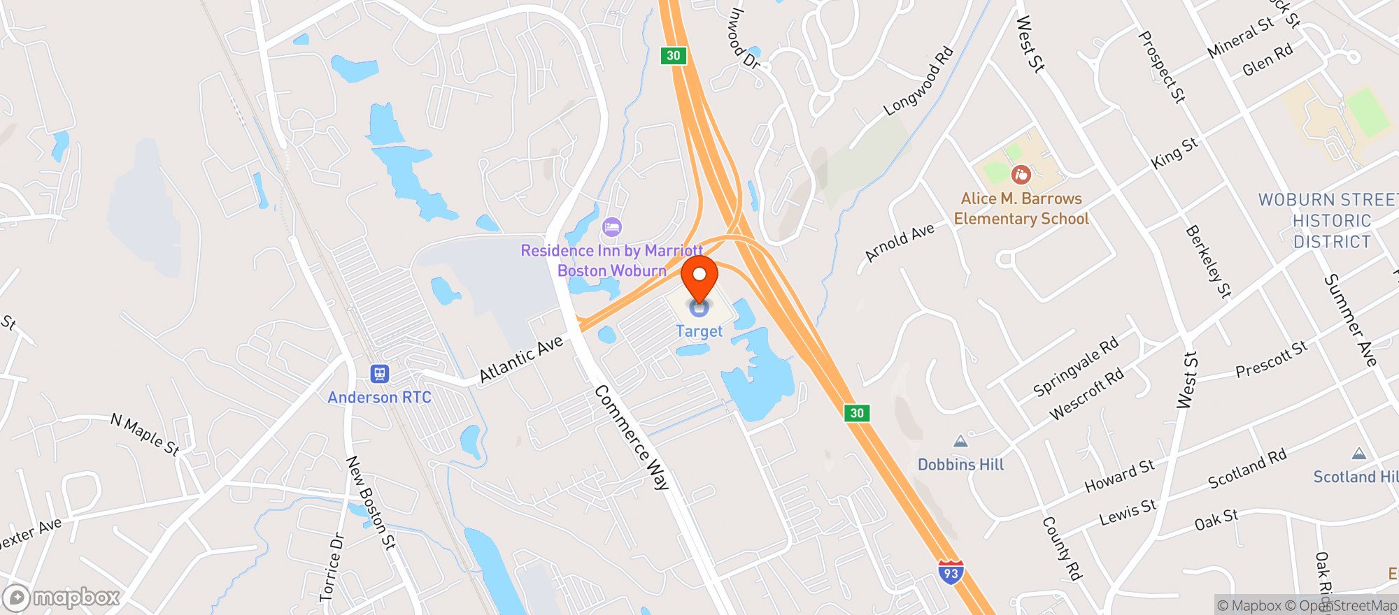 Map showing Target