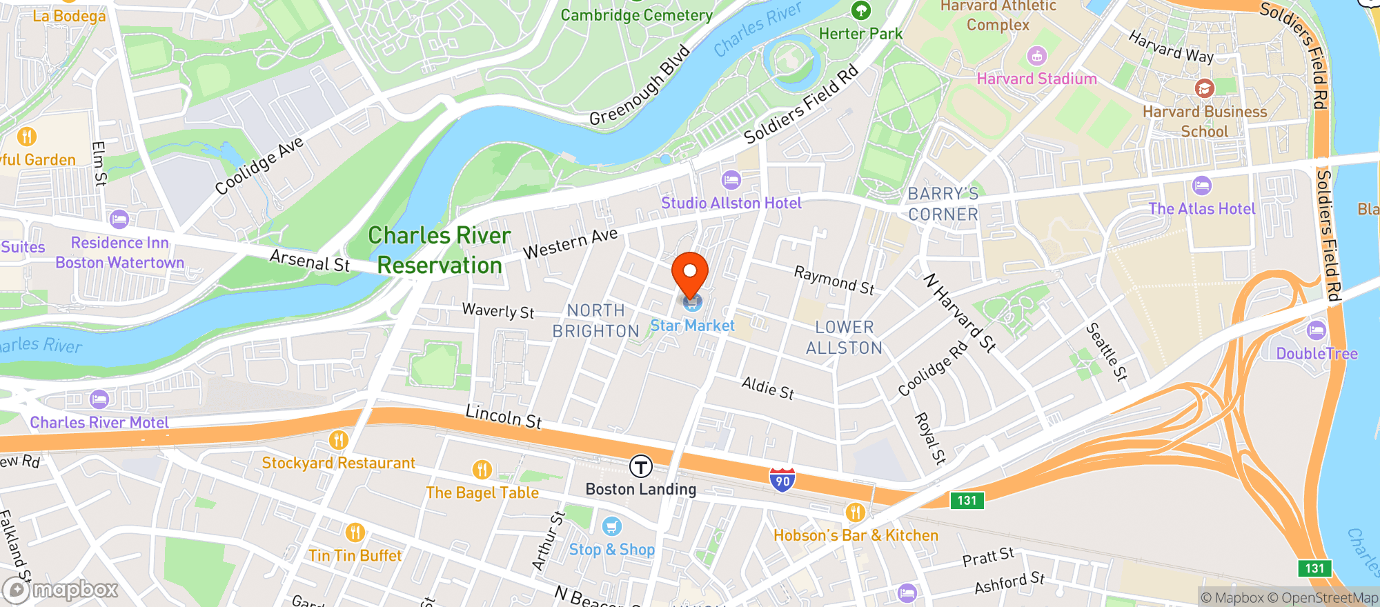 Map showing Shaws - 04572 - Brighton Ma
