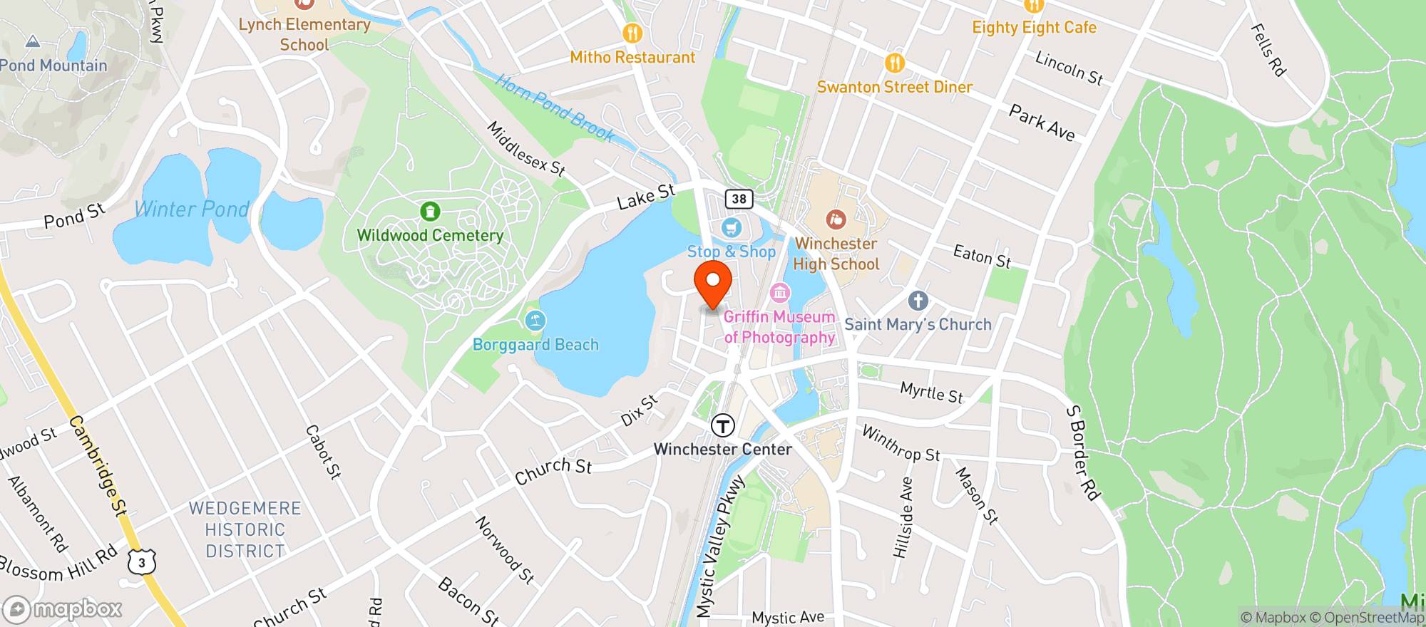 Map showing Liquor Junction Winchester