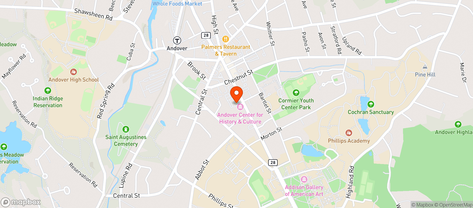 Map showing REDSTONE LIQUORS