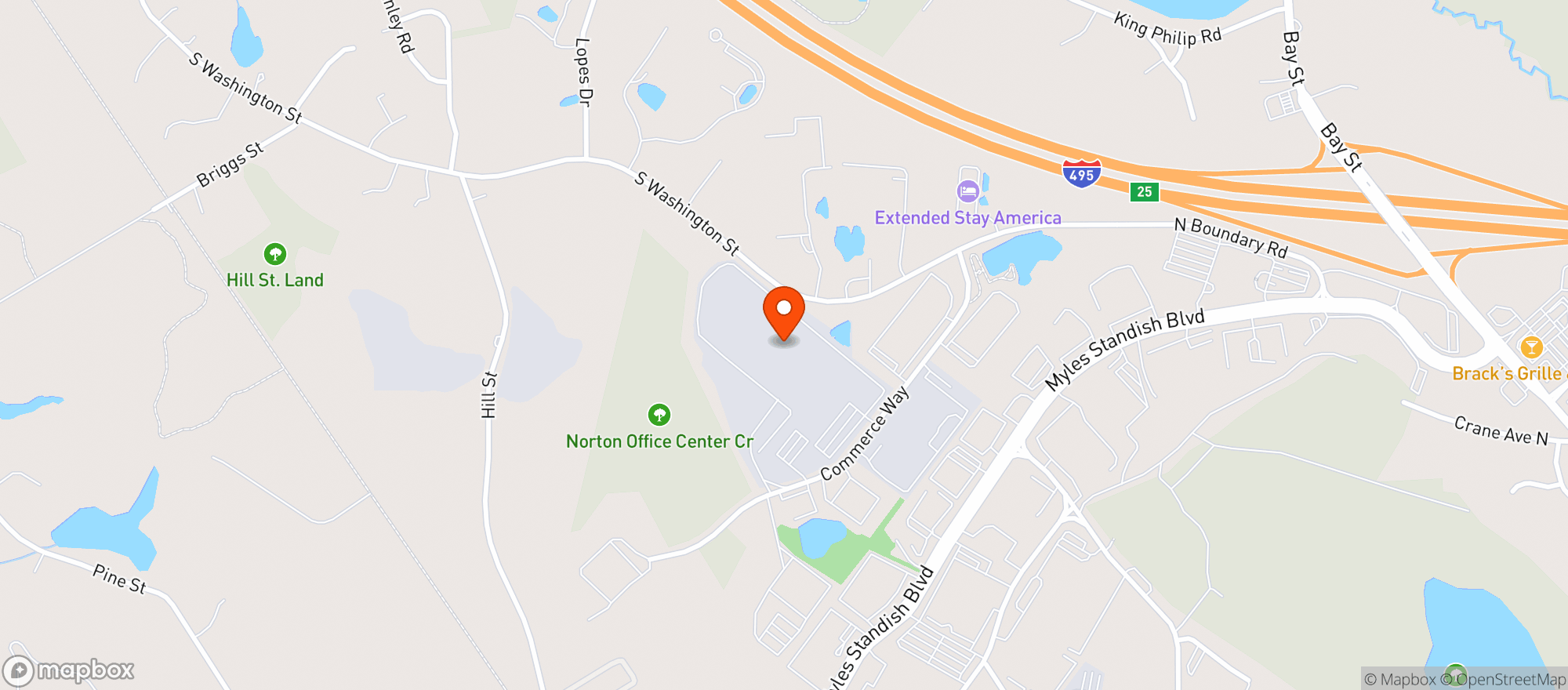Map showing Horizon Beverage (Eastern MA)