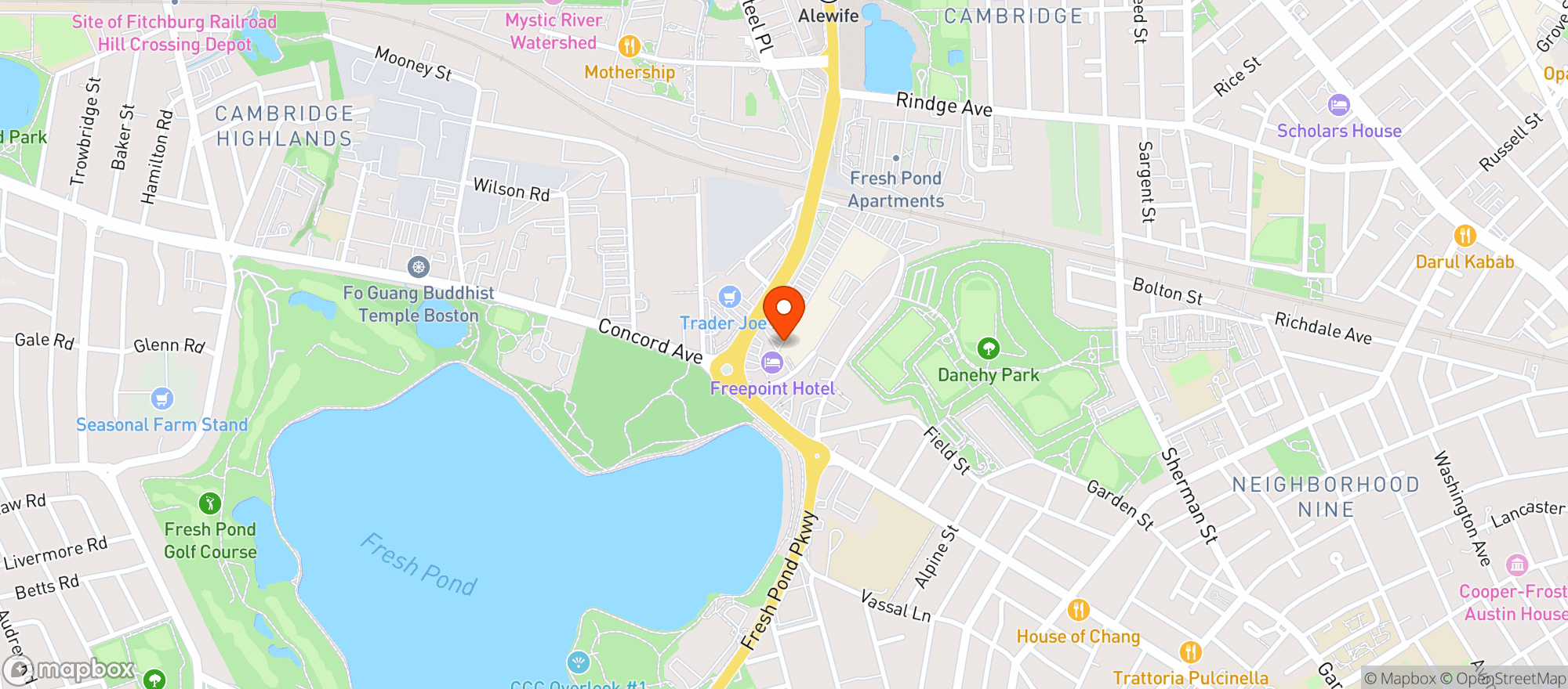 Map showing Cambridge Wine And Spirit