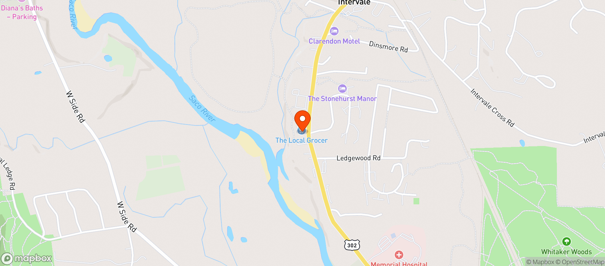 Map showing The Local Grocer