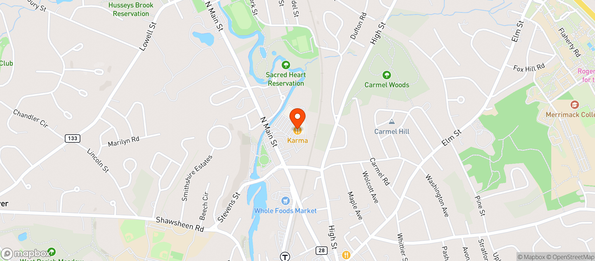 Map showing STOP & SHOP (209 NORTH MAIN STREET)