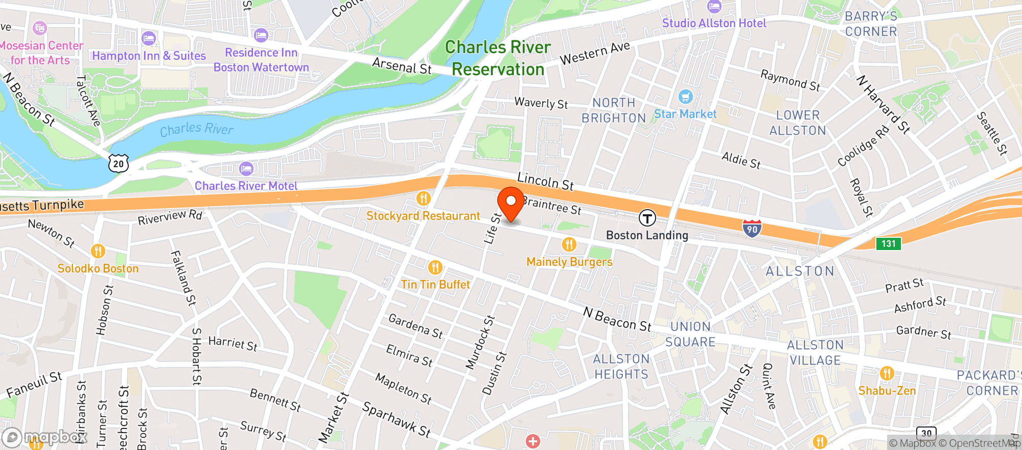 Map showing Roadrunner
