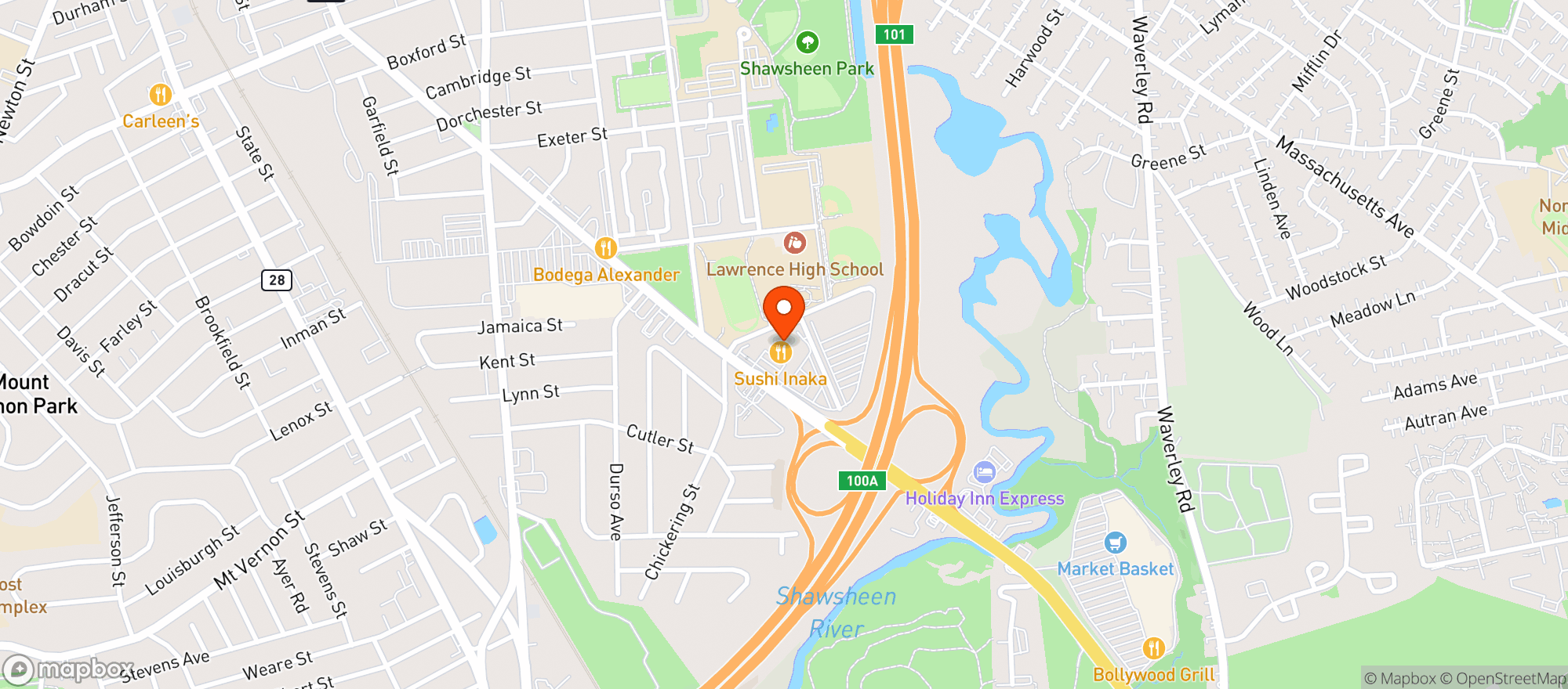 Map showing Stadium Spirits