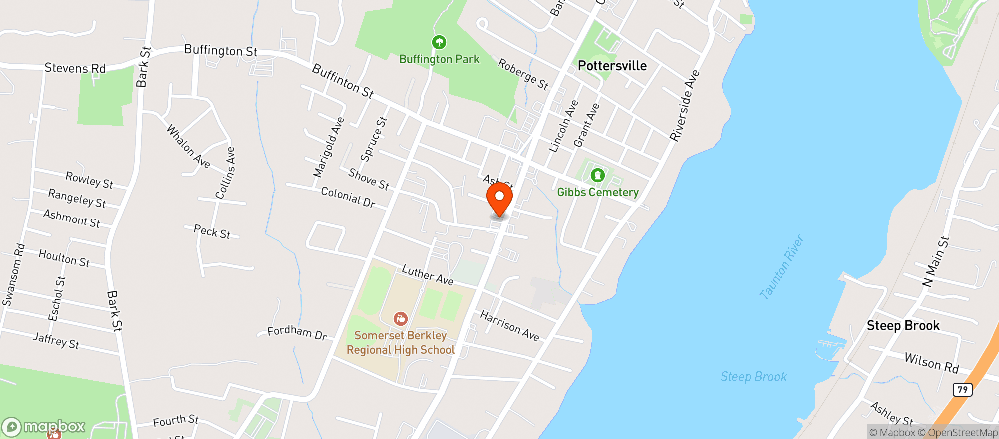 Map showing SOMERSET COUNTRY WINE & SPIRITS