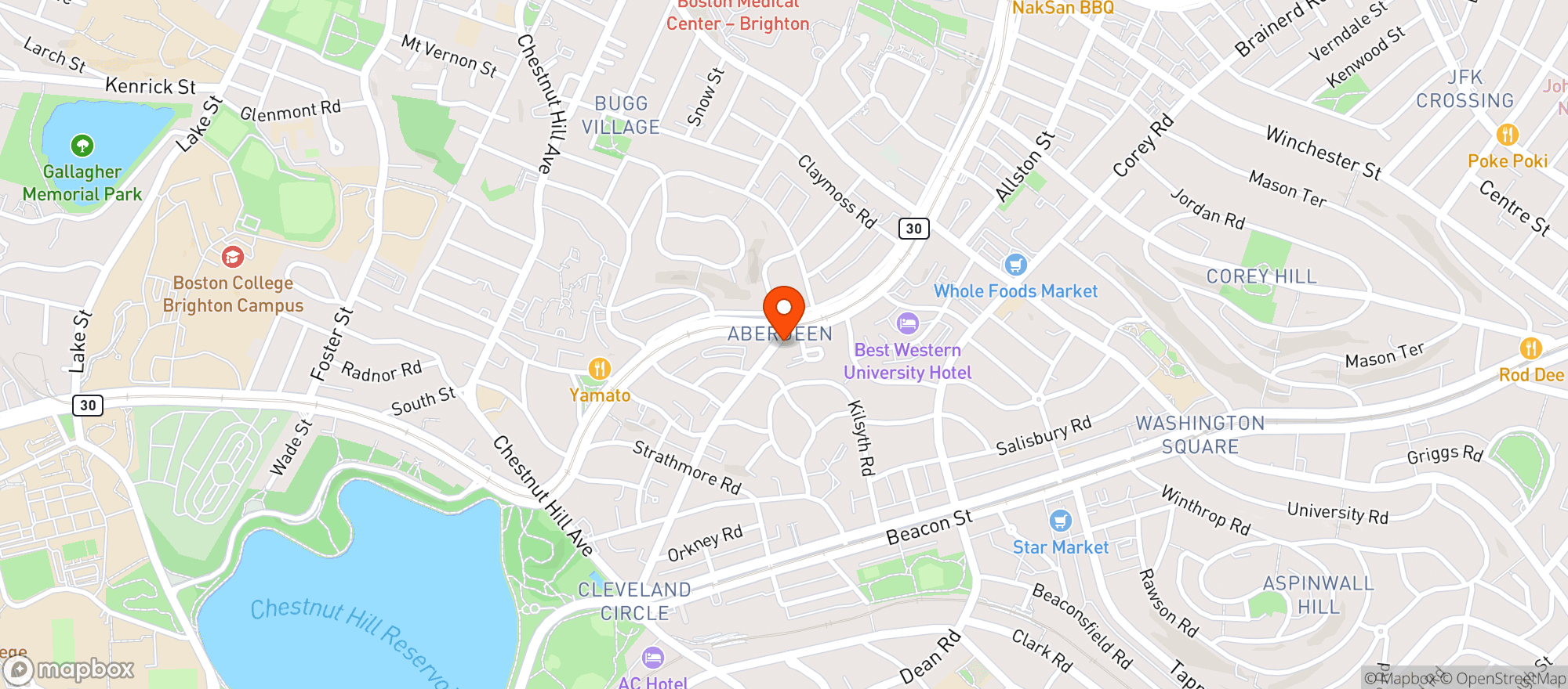 Map showing Chansky's Super Market