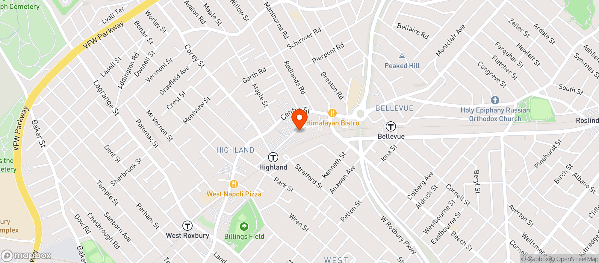 Map showing Roche Bros