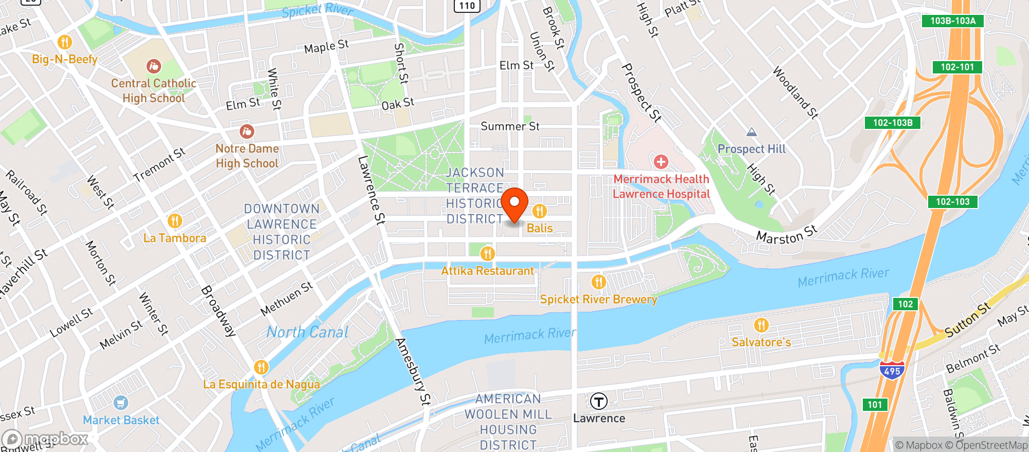 Map showing Sweeneys Liquor