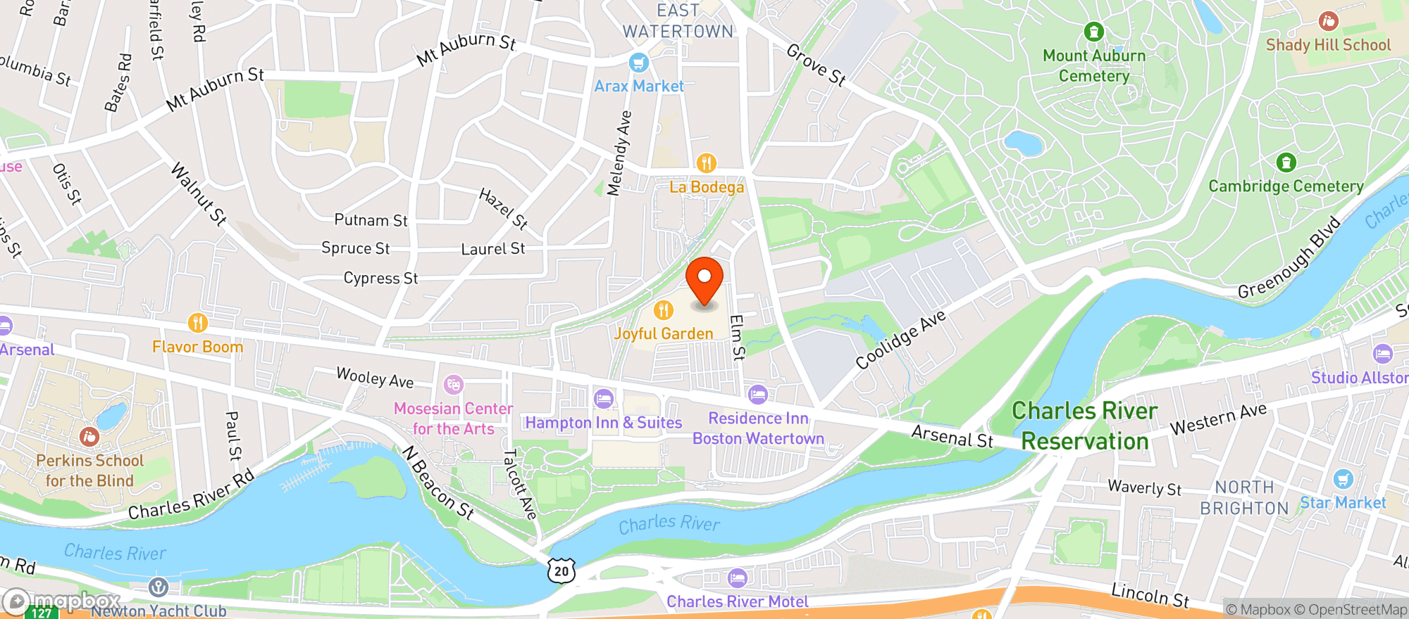Map showing Target